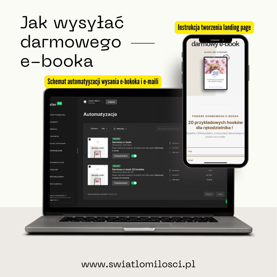 MailerLite Jak wysłać darmowego e-booka